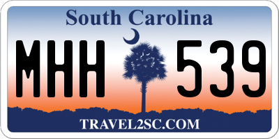 SC license plate MHH539