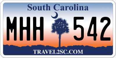 SC license plate MHH542