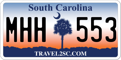 SC license plate MHH553