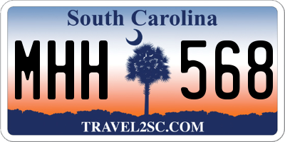 SC license plate MHH568