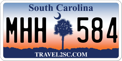 SC license plate MHH584