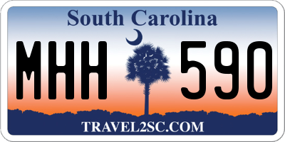 SC license plate MHH590