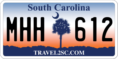 SC license plate MHH612