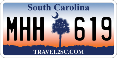 SC license plate MHH619