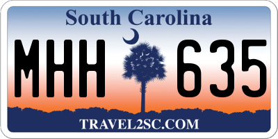 SC license plate MHH635