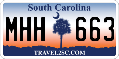 SC license plate MHH663