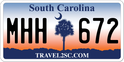 SC license plate MHH672