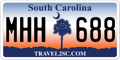 SC license plate MHH688