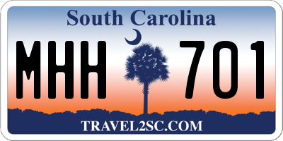 SC license plate MHH701