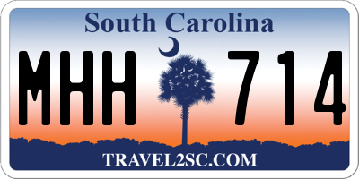 SC license plate MHH714