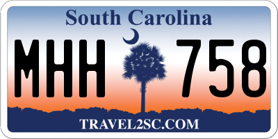 SC license plate MHH758