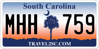 SC license plate MHH759
