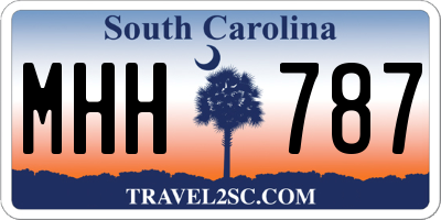 SC license plate MHH787