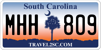 SC license plate MHH809