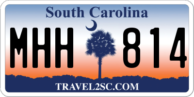 SC license plate MHH814