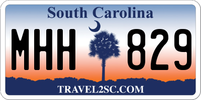 SC license plate MHH829