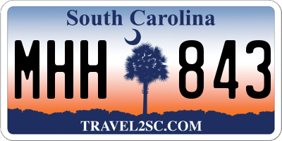 SC license plate MHH843