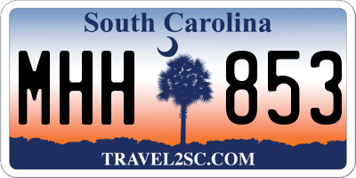 SC license plate MHH853