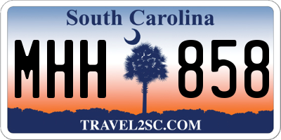 SC license plate MHH858