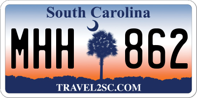 SC license plate MHH862
