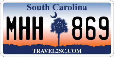 SC license plate MHH869