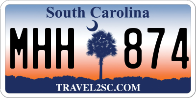 SC license plate MHH874