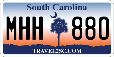 SC license plate MHH880