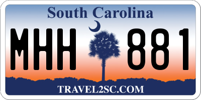 SC license plate MHH881