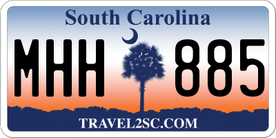 SC license plate MHH885