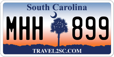 SC license plate MHH899