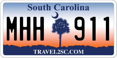 SC license plate MHH911