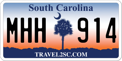 SC license plate MHH914