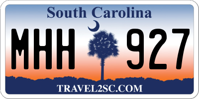 SC license plate MHH927