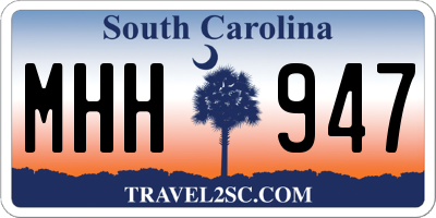 SC license plate MHH947