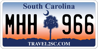 SC license plate MHH966