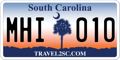SC license plate MHI010
