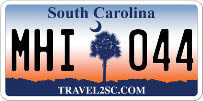 SC license plate MHI044