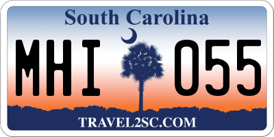 SC license plate MHI055