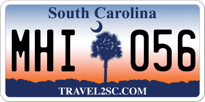 SC license plate MHI056
