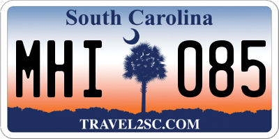 SC license plate MHI085