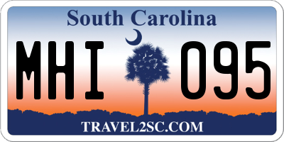 SC license plate MHI095