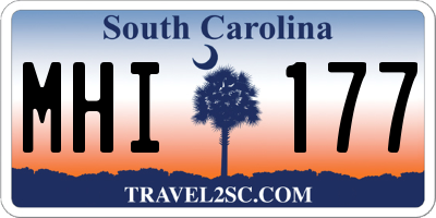 SC license plate MHI177