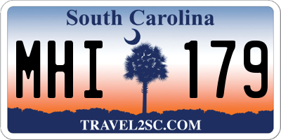 SC license plate MHI179