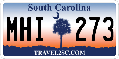 SC license plate MHI273
