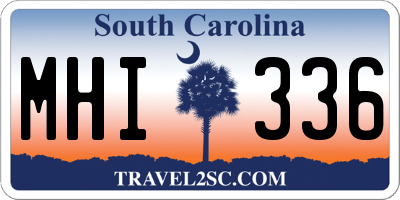 SC license plate MHI336