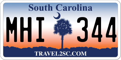 SC license plate MHI344