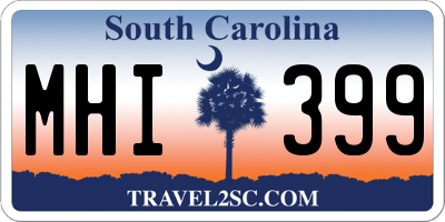 SC license plate MHI399