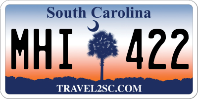SC license plate MHI422