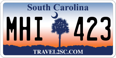 SC license plate MHI423