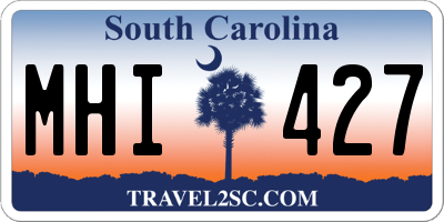 SC license plate MHI427